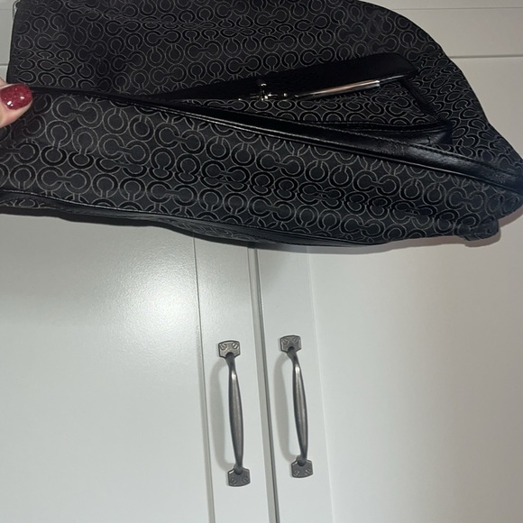 Coach Madison boho signature black and gray/silver shoulder bag - Picture 4 of 11